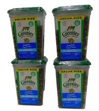 4x Feline Greenies Natural Dental Care Cat Treats, Tuna Flavor, 9.75 Oz each
