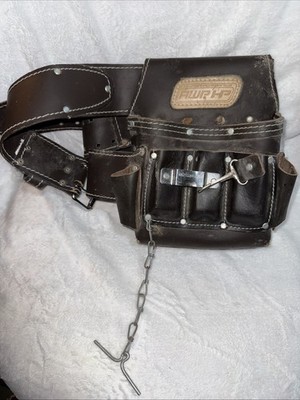 AWP HP Used Fits Up 53  Carpenter/Construction Tool Bag w/ Belt Needs Love