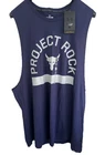 Under Armour Project Rock Sleeveless Loose Fit Tank Men's Sz 4XL Navy Blue Gym