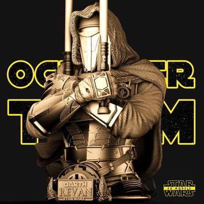Darth Revan Star Wars Motto 3D Büste Skulptur von SW3D
