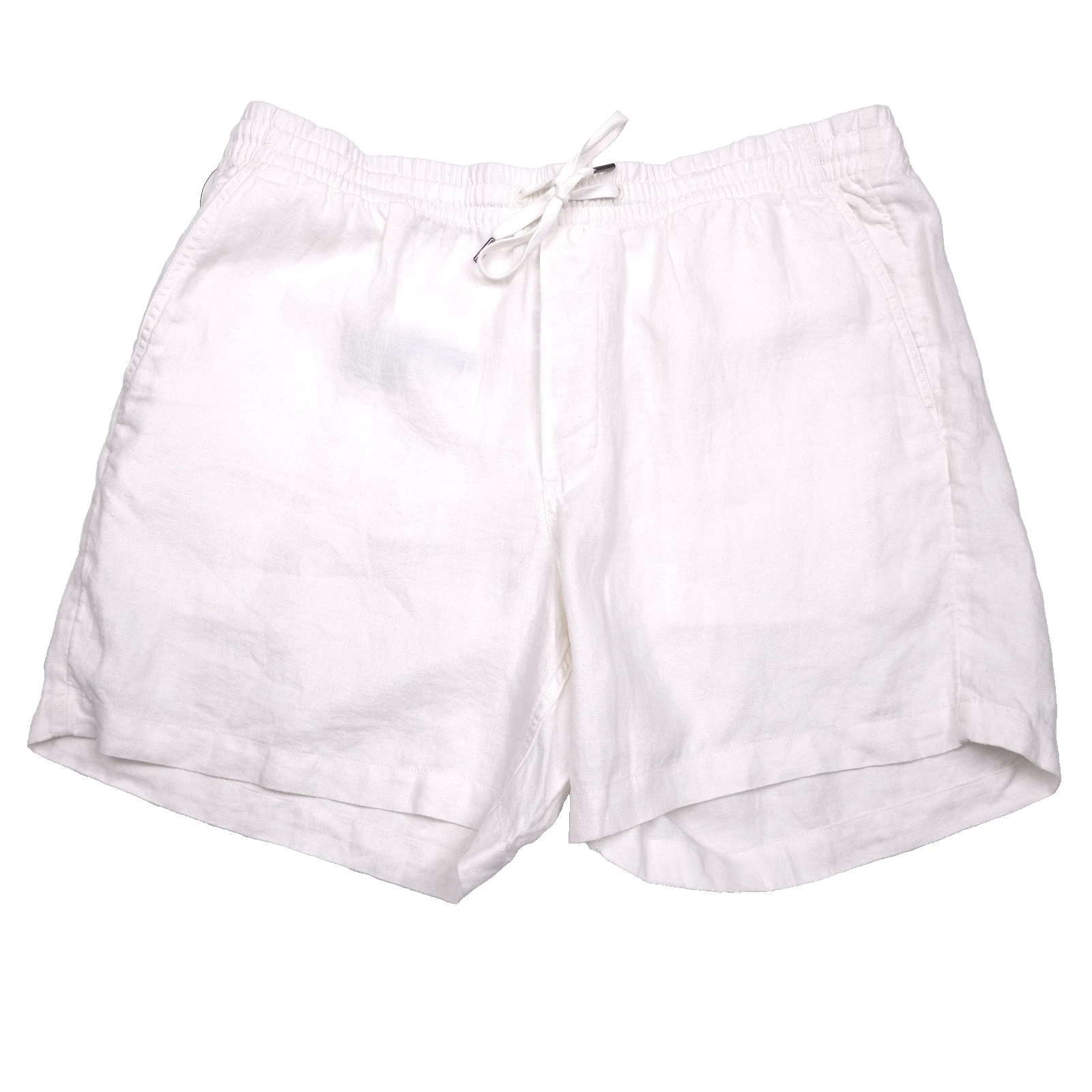 Polo Ralph Lauren Linen Shorts Mens 2XL Classic Fit Drawstring Solid White NWT