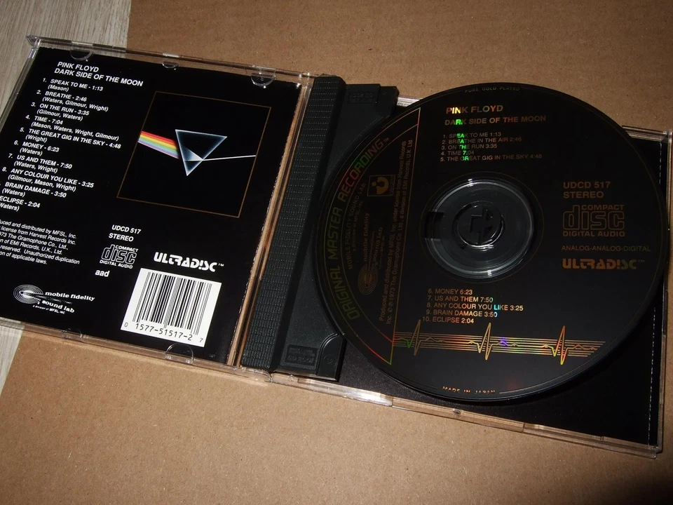 PINK FLOYD : DARK SIDE OF THE MOON 24KT GOLD CD 1988 MFSL ULTRADISC UDCD 517 - Bild 3 von 3