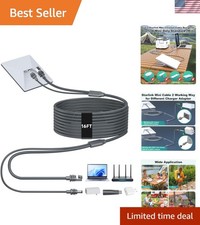 Outdoor 16.4FT Starlink Mini Ethernet  Power Cable - Lightweight  Portable
