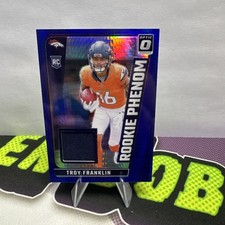2024 Panini Donruss Optic-Rookie Phenoms Troy Franklin #RPB-TFN Blue Hyper Prizm
