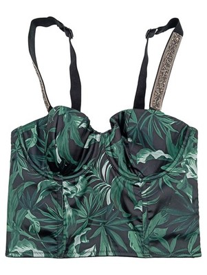 Victoria's Secret Damen Bustier Gr. 32 Mehrfarbig Tropisches Muster Party