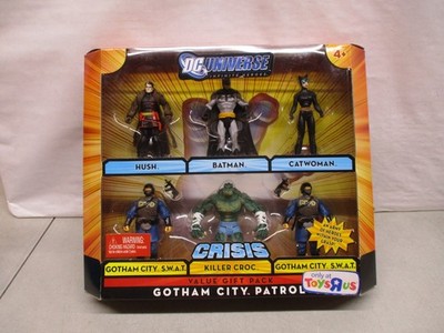 2008 DC Universe Crisis Gotham City Patrol Hush, Batman, Catwoman, Killer Croc