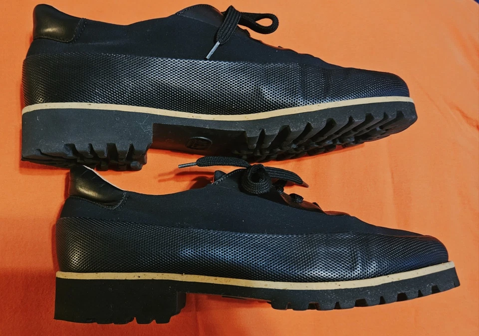 Oxford Pas De Rouge "Marta" para mujer talla 40 de cuero y microfibra negro Italia Foto 3 de 4