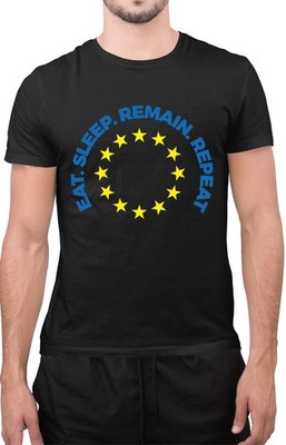 Lustiges T-Shirt Eat Sleep Remain Repeat Brexit Neuheit erstaunlich politisch