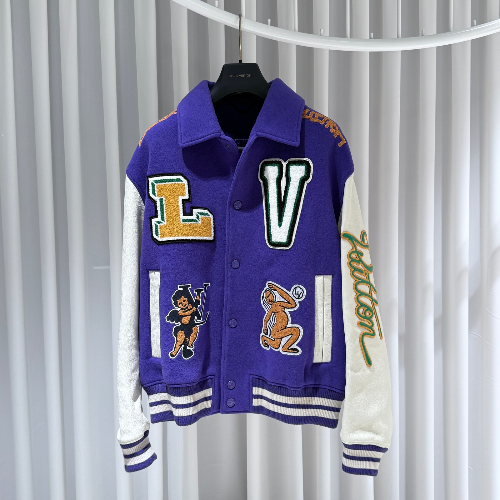 Louis Vuitton Multi Patch Purple Varsity Jacket 5… - image 2