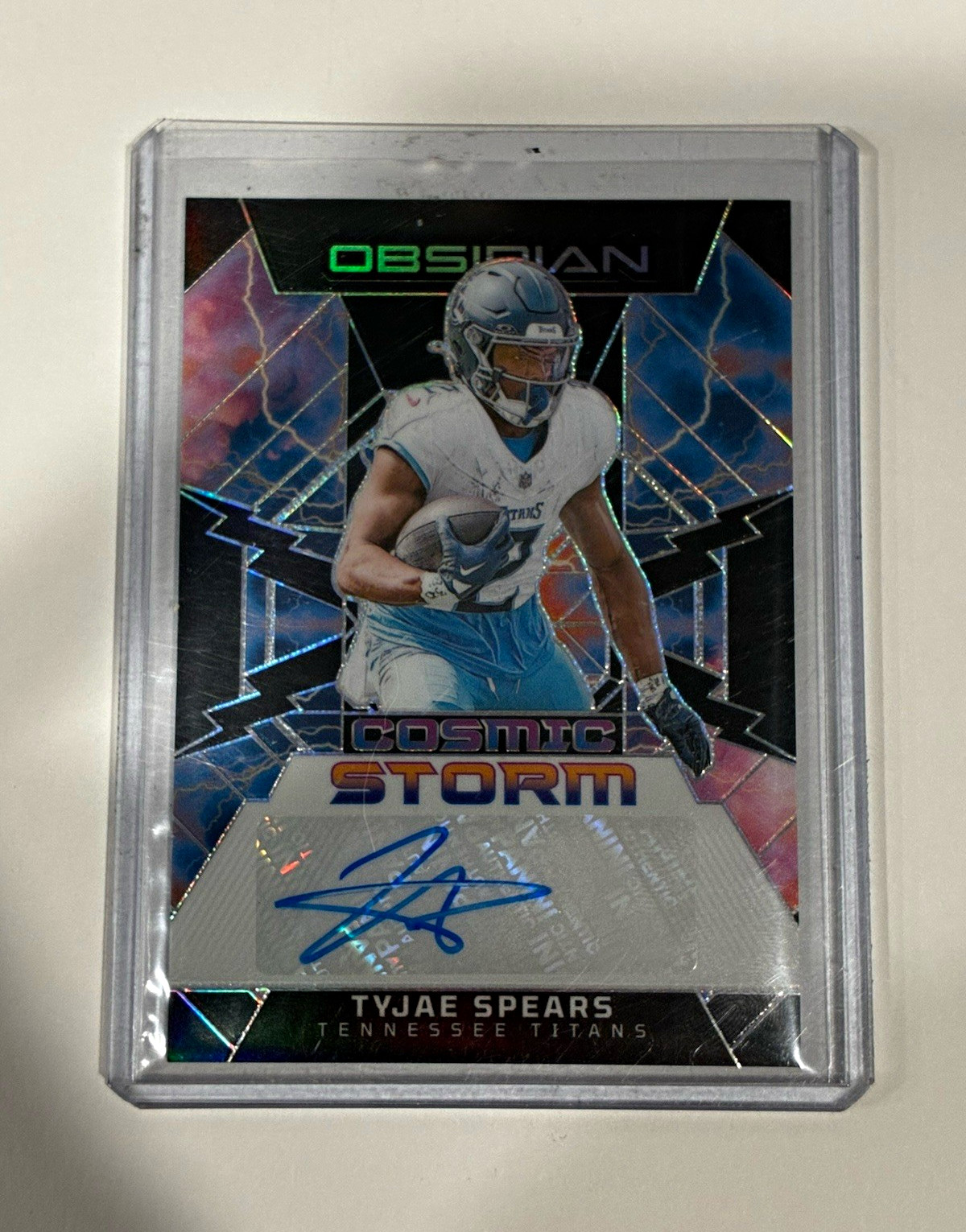 Panini 2024 Obsidian Cosmic Storm Signatures Cosmic Tyjae Spears Auto