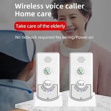 2 Pack H8-2T Intercoms Wireless for Home Voice Caller Interphone Elderly Caller