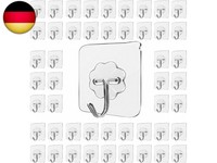 Labota Haken Selbstklebend Wandhaken, 50 StüCk Klebehaken Transparente Ohne