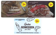 Geschenkkarte Gift Card Bäcker Eifler Landbrot Gutes geniessen Set 3 Stück