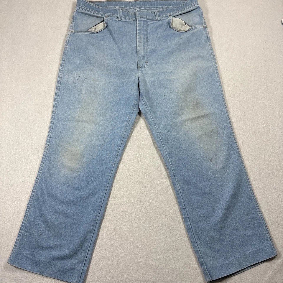 Wrangler Mens Jeans 38x30 Light Blue Vintage Y2K Baggy 90s Grunge Denim - Image 2 of 4