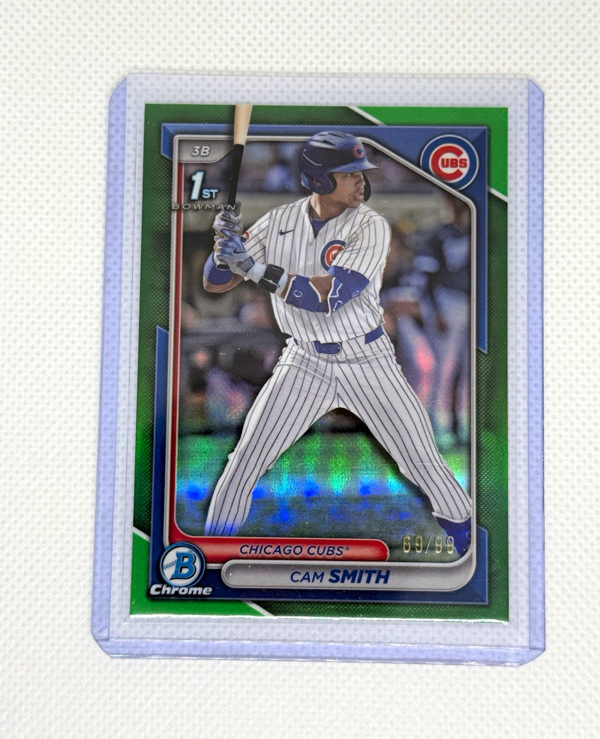 2024 Bowman Draft Cam Smith Cubs Chrome RC #BDC-67 Green /99