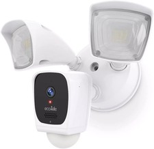Eco4Life 2K HD WiFi Surveillance Floodlight Camera - Outdoor Wired Security, 2