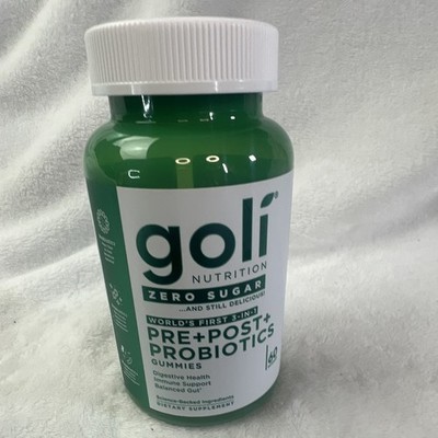 Goli Zero Sugar Pre+Post Probiotics Gummies Vegan Gluten-Free 60 Count