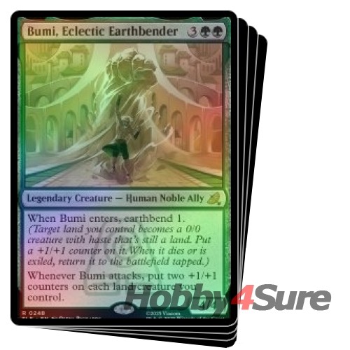 Foil Presale Bumi, Eclectic Earthbender X4 Avatar: The Last Airbender