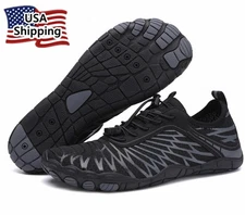 New Men's Water Sports Beach Barefoot Rubber Quick Dry Aqua Sock Slip On Shoes