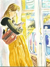 Portraits of Parisians ▪︎ Paris 2024 • Watercolor Original 🎨 by Jacqueline MB