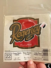 REGENCY MILLS 22 ct. Hardanger 12" x 18" cross stitch fabric  ~ Ivory  RN 45156