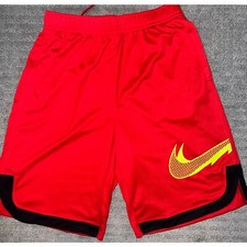 Nike Dri Fit Boys red athletic shorts sz XL new w/out tags large neon nike check