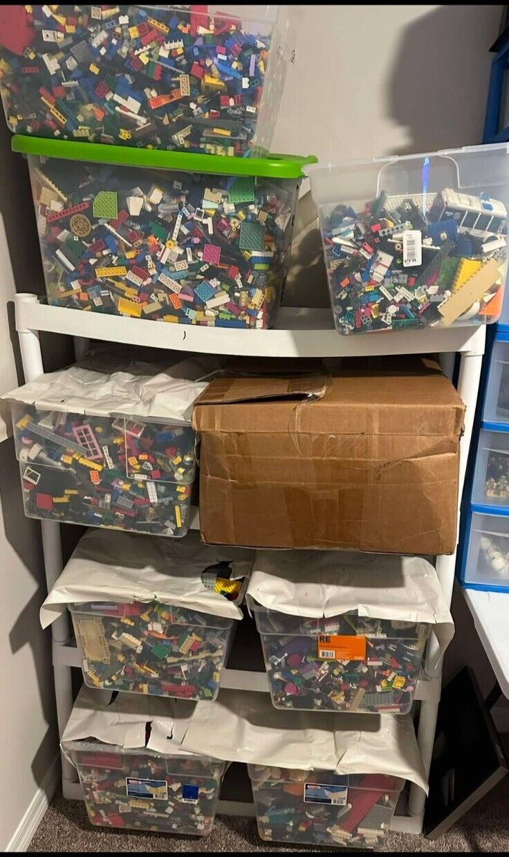 LEGO Assorted BULK Pieces 10 Pound Lot - 1.5oz Minifigure parts included