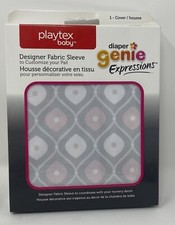 Playtex NEW Baby Diaper Genie Expressions Fabric Sleeve Cover Pink  Grey