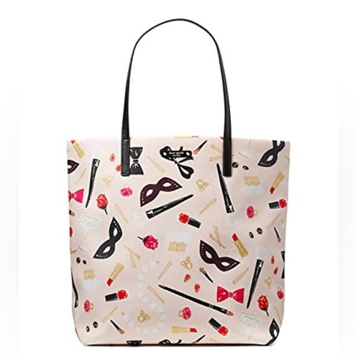 Kate Spade Daycation Bon Shopper Tote Bag Steal Scene Printed Colorful Open READ