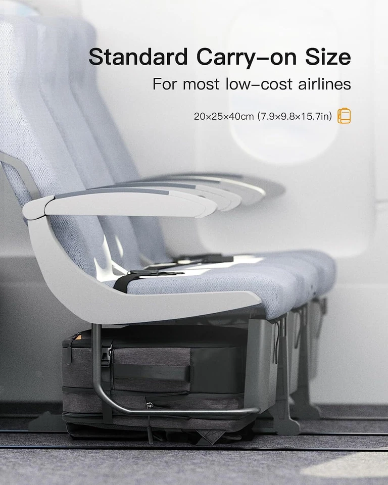 Inateck 17-20L Handgepäck-Rucksack 14 Zoll MacBook Pro Low-Cost-/Budget-Airlines - Bild 2 von 4