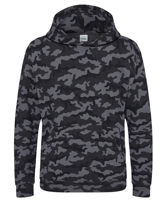 Personalised Custom Just Hoods Awdis Kids Camo Hoodie Sweatshirt Sports JH14J