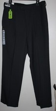 Haggar Men's E-CLO Stria Pleat Front Dress Pant Classic Fit Size 32W x 30L