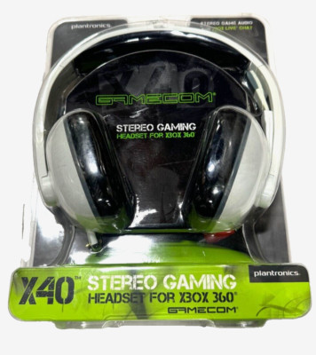 Plantronics GameCom X40 WHITE Gaming PC Headset 83603-01 for Microsoft Xbox 360 