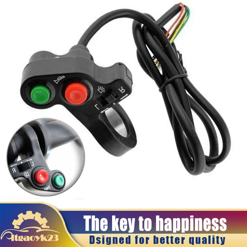Handlebar Light Horn Signal Indicator Button Switch Electric Bike