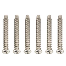 Musiclily Pro 6Pcs #6-32x1-3/8" Stainless Steel Bridge Saddle Screws Springs Set