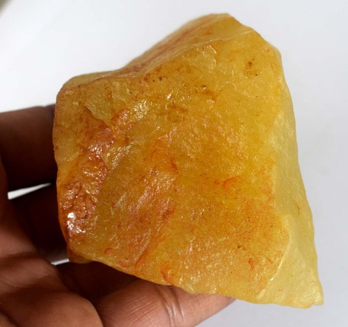1421 Ct Natural Yellow Sapphire Gemstone Rough Certified K5574 Birthday Gift - Picture 4 of 6
