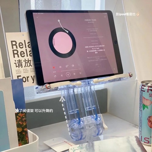 Transparent Acrylic Tablet Stand Reading Rack Desktop Bookshelf Portable Holder - Picture 7 of 10