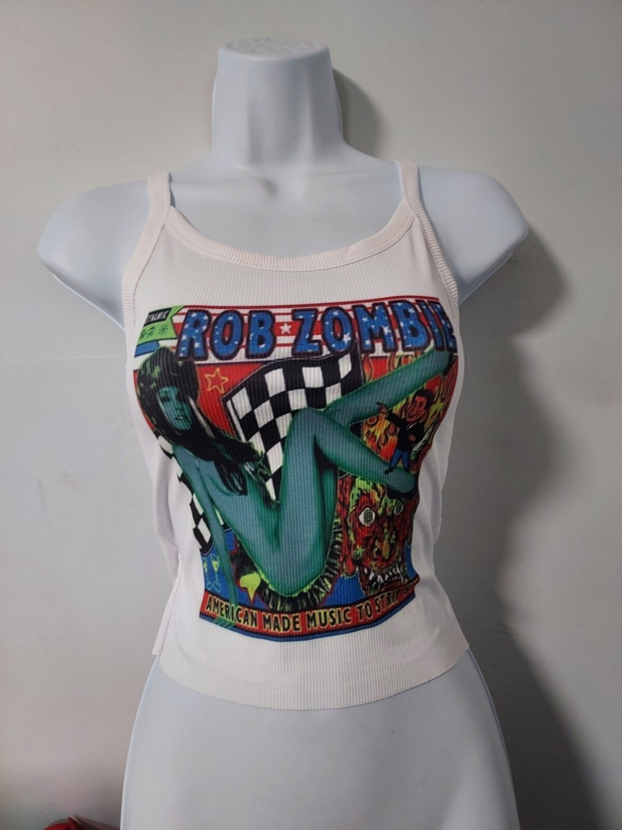Rob Zombie Hand Cropped Tank Top American Musiic Made To Strip