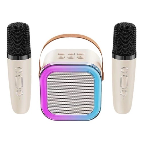 Mini Machines Karaoke, Kids Adults Portable Bluetooth Speaker 2 Microphones Gift - Zdjęcie 7 z 13