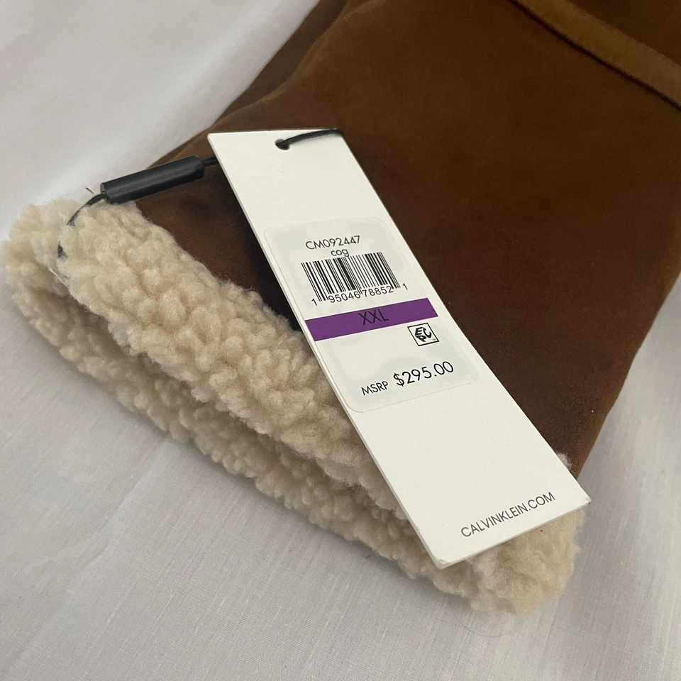 Calvin Klein Men's Classic Faux Shearling B-3 Bomber Jacket XXL Large Fall Coat - Image 4 of 4