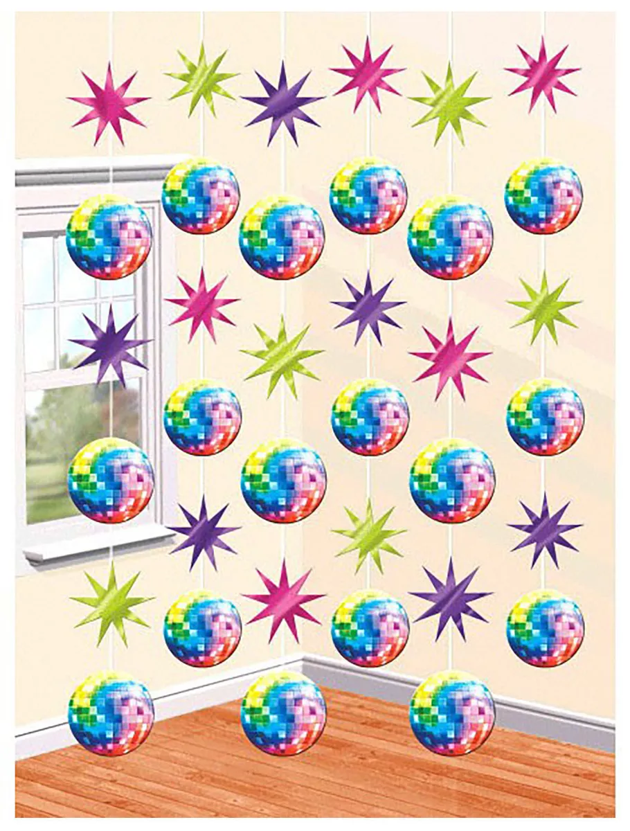 70's Disco Fever String Decoration Birthday Theme Party Decoration