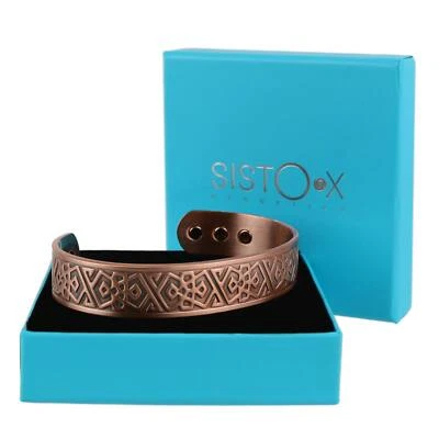 Grobes Kupfer Magnet Armband/Armreif Inka Design 6 Magnete Gesundheit Seltene Erden N