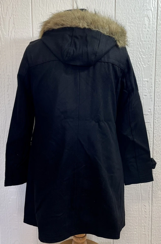 Abrigo de lana CHAPS by Ralph Lauren talla XL negro toggle chaqueta chaquetón $249 NUEVO p12 Foto 4 de 4