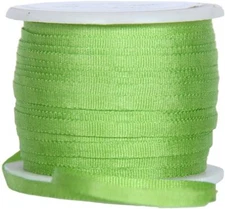 Threadart 100% Pure Silk Ribbon - 2mm Lime Green - No.642 - 10 Meters