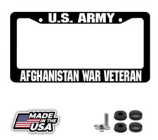 U.s. Army Afghanistan War Veteran License Plate Frame U.s. Army Afghanistan War Veteran License Plate Frame