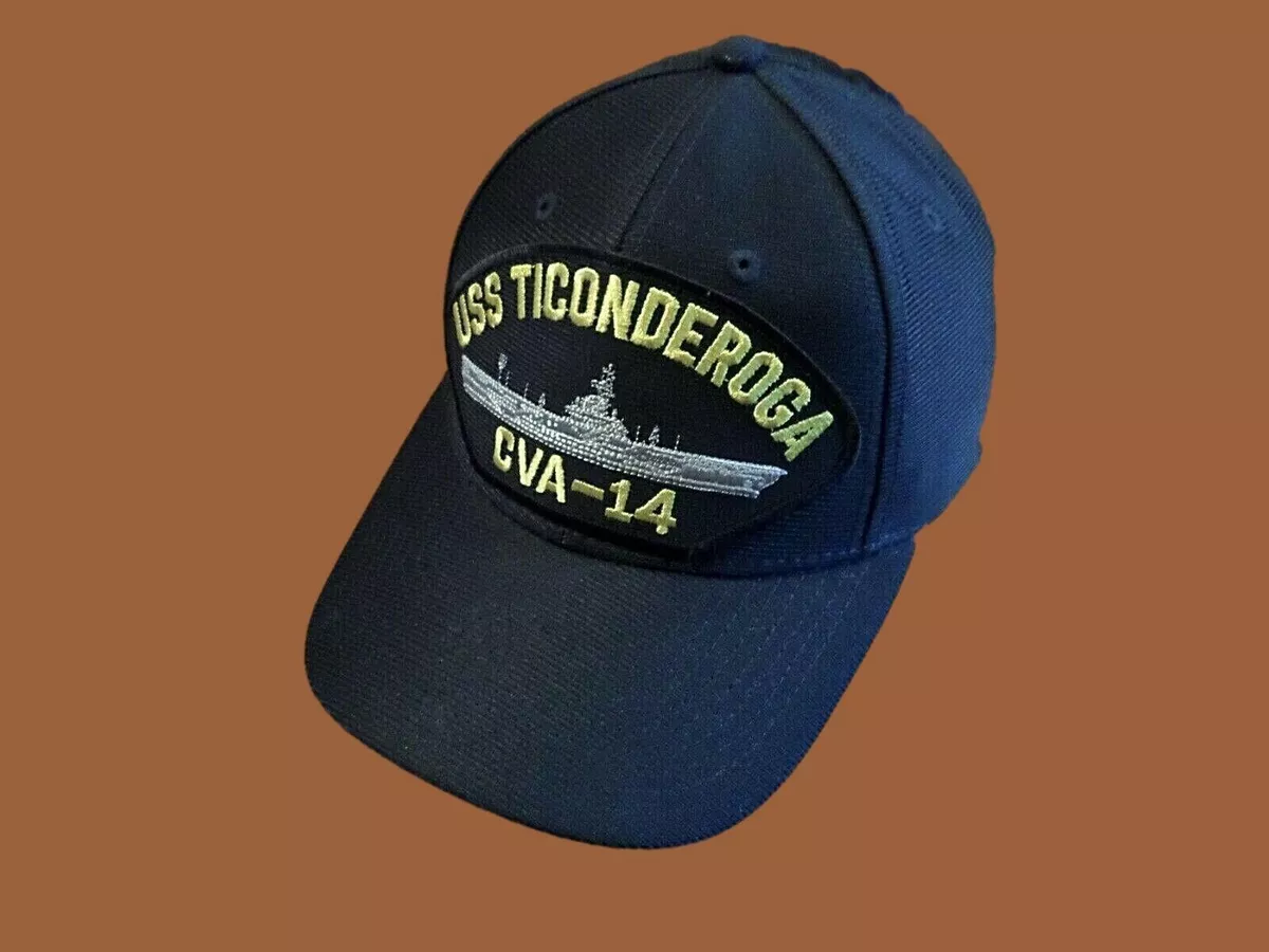 USS TICONDEROGA CVA-14 U.S NAVY SHIP HAT OFFICIAL U.S MILITARY BALL CAP USA  MADE