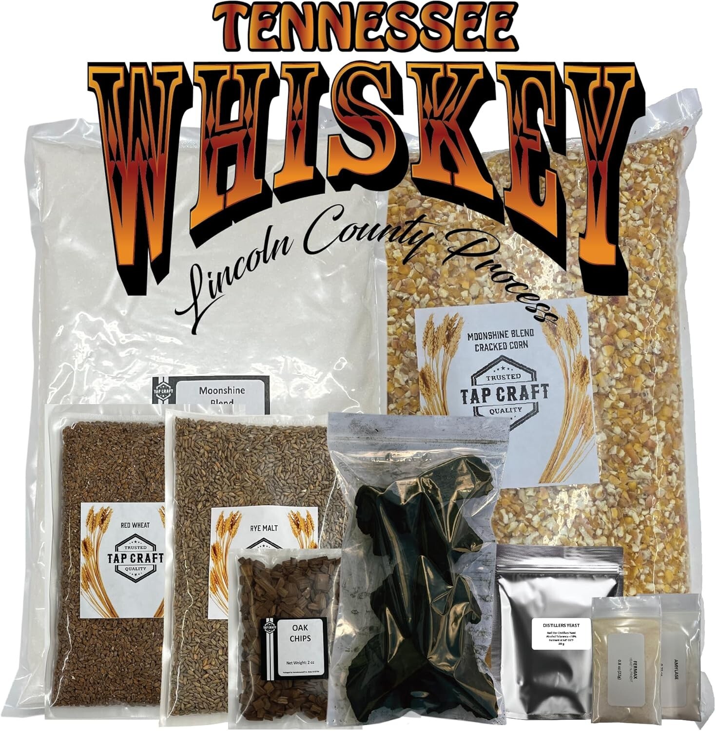 Lincoln County Process Tennessee Whiskey Recipe Mash and Fermentation Kit