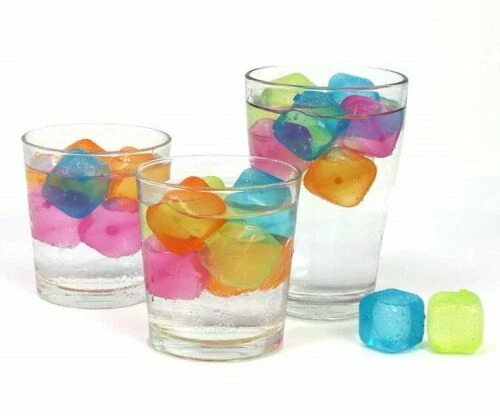 100pc Reusable Ice Cubes BBQ Party Cold Drink Cooler Freeze Blocks Multi Colour - Image 3 of 4