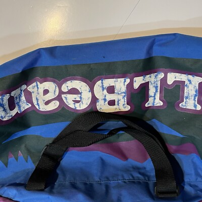VINTAGE 90s LL BEAN DUFFEL Bag Sunrise Logo Blue Black Purple | eBay