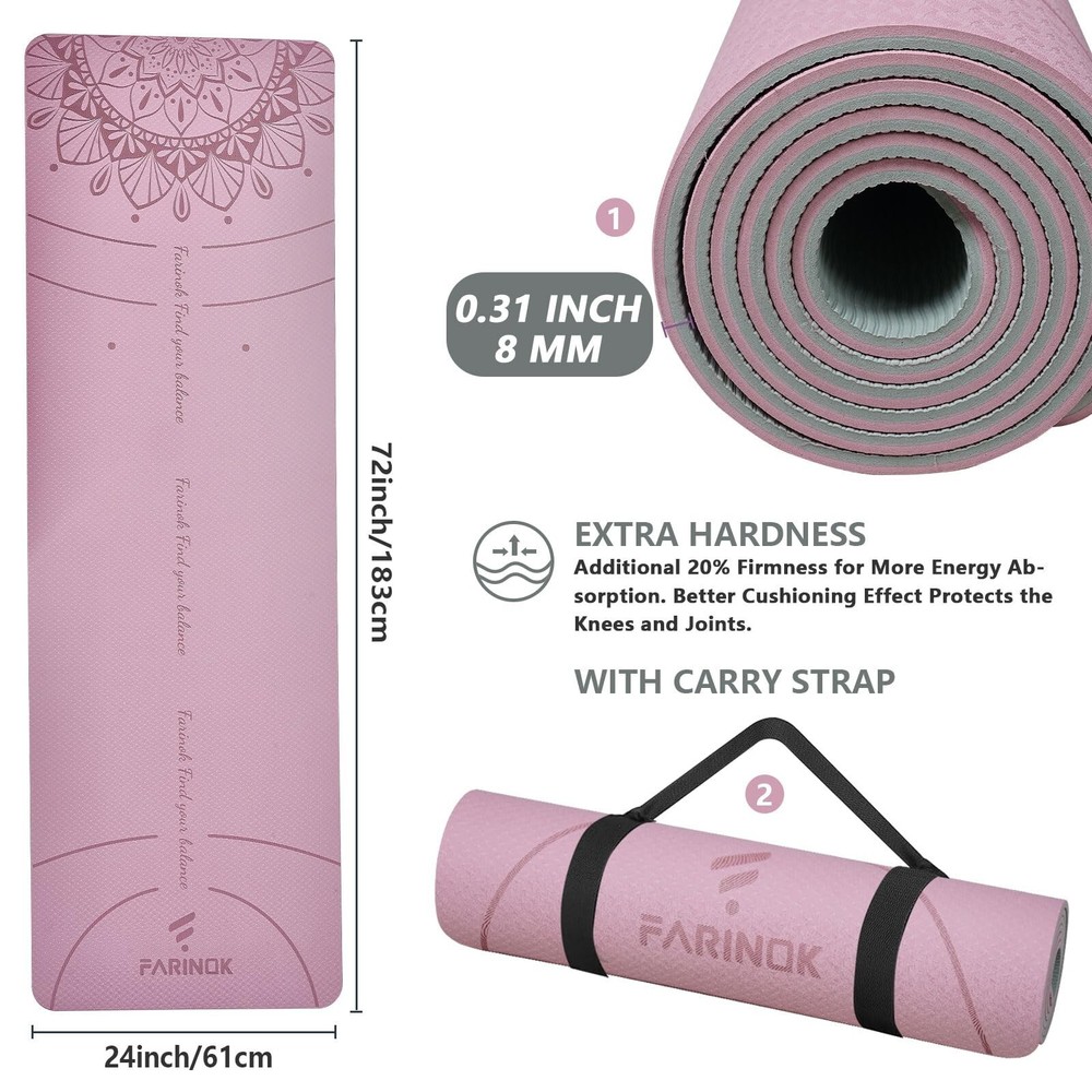 Extra Thick 9mm Non-Slip High-Density Yoga Mat for Home Workouts